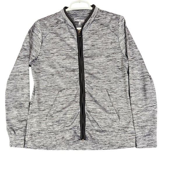 butter-soft Jackets & Blazers - butter-soft Stretch Gray Zip Front Jacket Lightweight Athletic Style